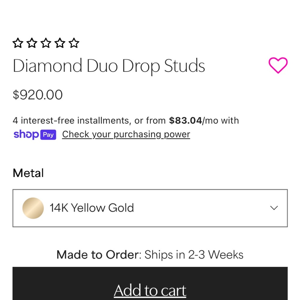 Baby Gold Diamond Duo studs from Baby Gold - Picture 4 of 7